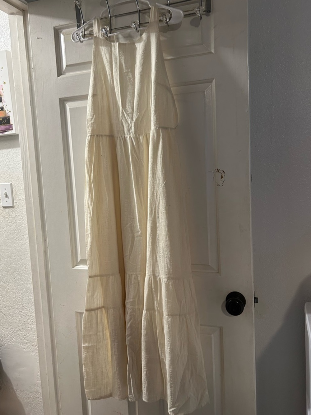 Zara Cream Tiered Maxi Dress